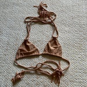 Acacia tie top in nude size petite (xs)